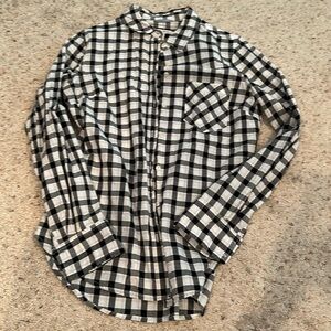 Gingham button down merona shirt size medium